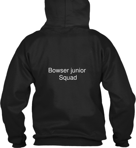 Bowser Junior 
Squad  Black T-Shirt Back