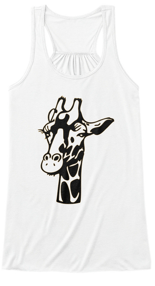 Giraffe T Shirt And Tank Tops White T-Shirt Front