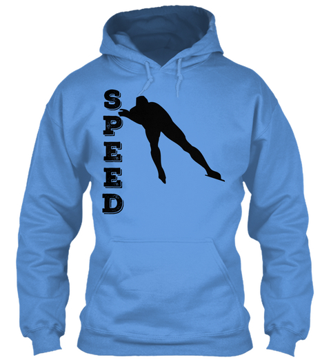 Hoodie Speed Skater Sports Skating Carolina Blue T-Shirt Front