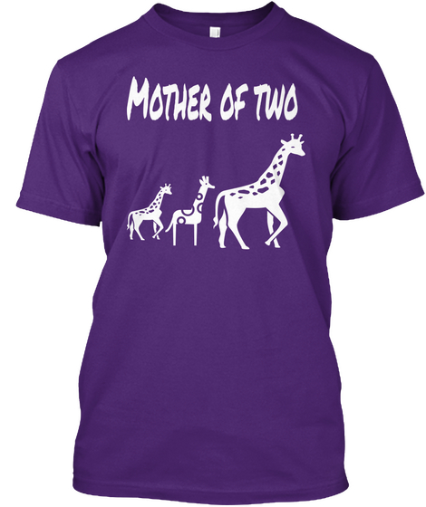 Mother Of Two Calf Purple T-Shirt Front