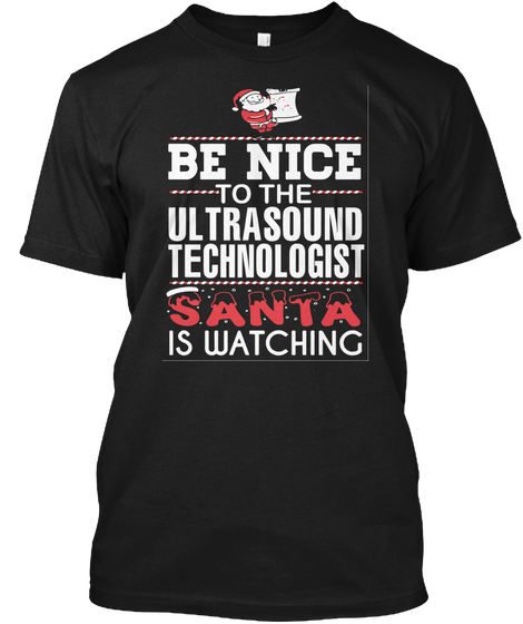 Ultrasound Technologist Black Camiseta Front