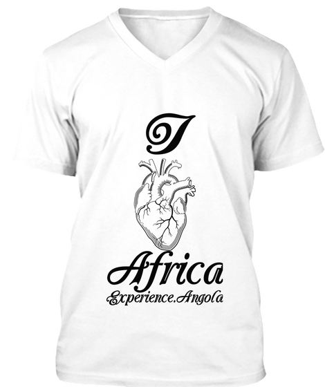 I Africa Experience. Angola White áo T-Shirt Front