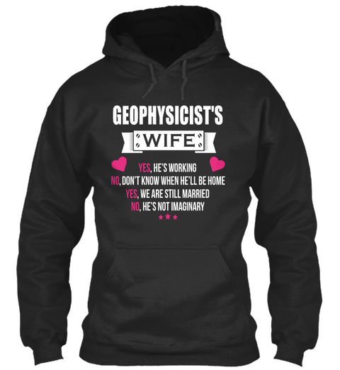 Geophysicist Jet Black áo T-Shirt Front