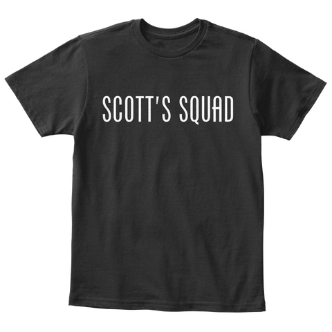 Scott's Squad Black T-Shirt Front