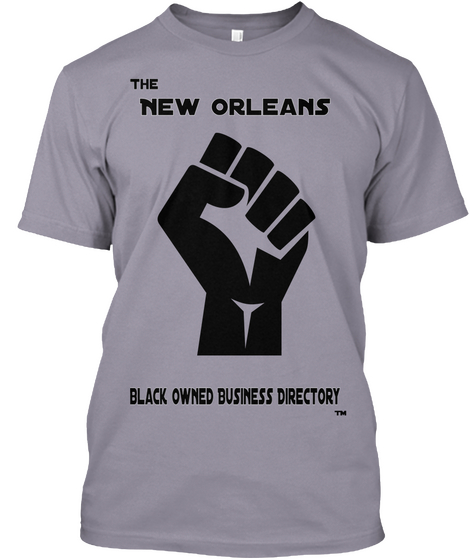 The New Orleans Black Owned Business Directory #Nobobd Slate T-Shirt Front