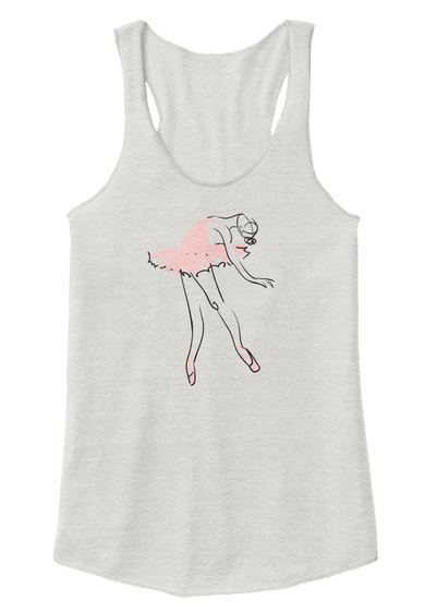 Ballet Pointe Dancer Tank Top Eco Ivory  T-Shirt Front