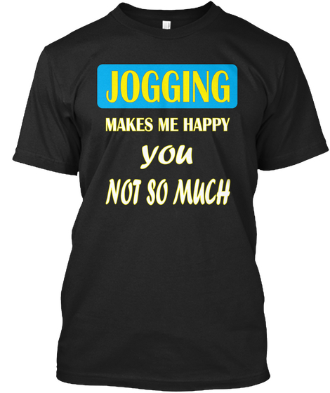 Jogging Black T-Shirt Front