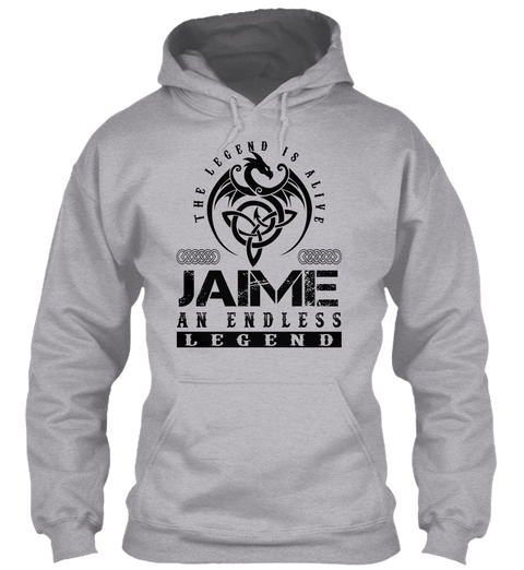 Jaime   Legends Alive Sport Grey T-Shirt Front