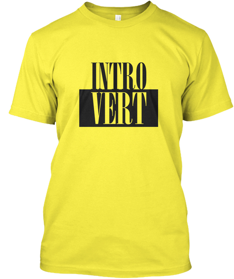 Introvert Yellow T-Shirt Front