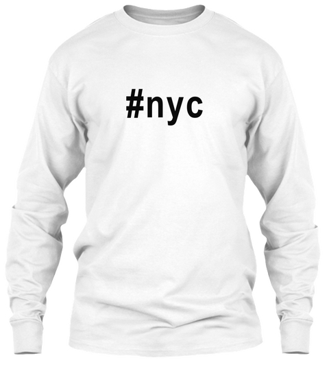 #Nyc White Maglietta Front