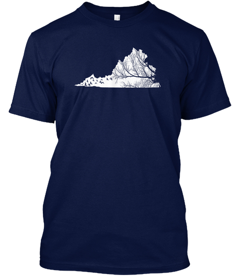 Virginia   Tees Navy T-Shirt Front