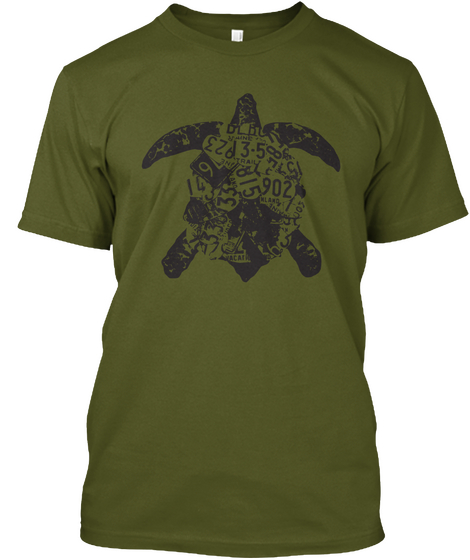 Turtle Shirt Olive T-Shirt Front