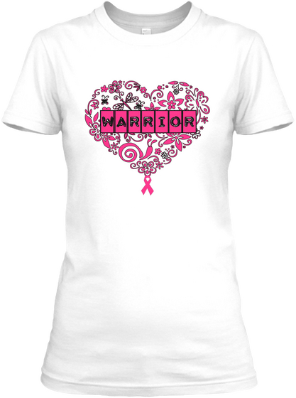 Warrior White áo T-Shirt Front