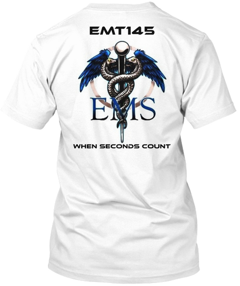 Emt145 Ems When Seconds Count White Camiseta Back