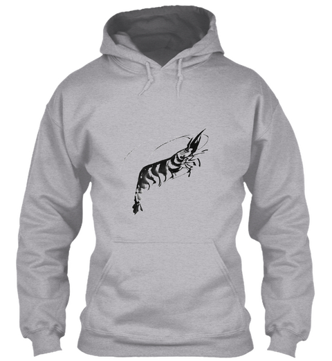 Roma Aquatics Shrimp Hoodie Sport Grey T-Shirt Front