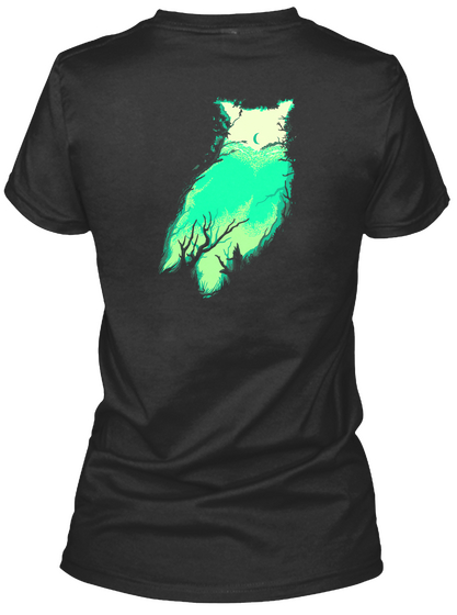 Night Owl Black T-Shirt Back
