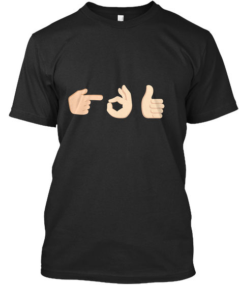 An Emoji Is Worth 1000 Words...  Black T-Shirt Front