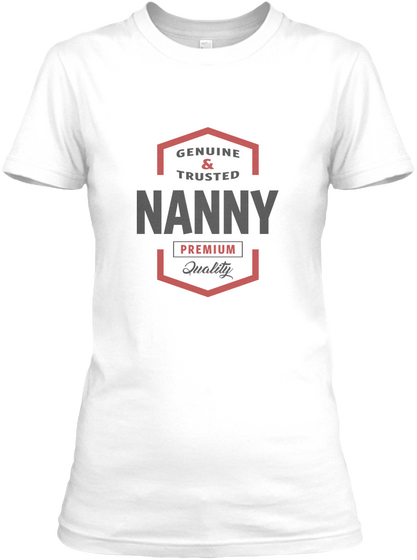 Genuine & Trusted Nanny Premium Quality White Maglietta Front