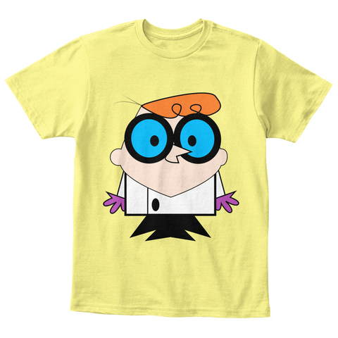 Dexter Lab Lemon Yellow  T-Shirt Front