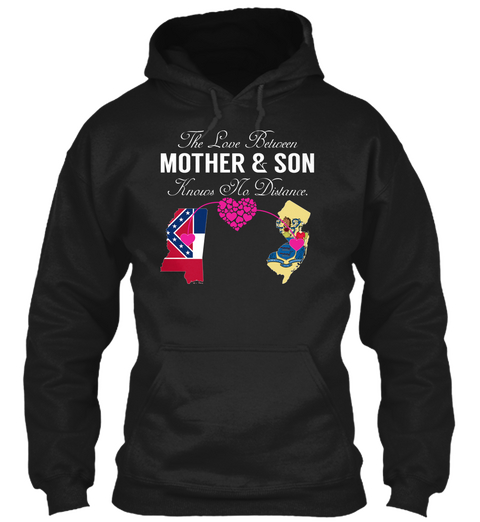 Mother Son   Mississippi New Jersey Black Camiseta Front
