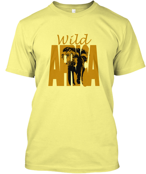 Wild Arica Lemon Yellow  T-Shirt Front