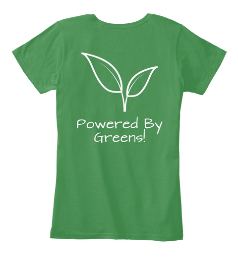 Powered By Greens Kelly Green  Camiseta Back