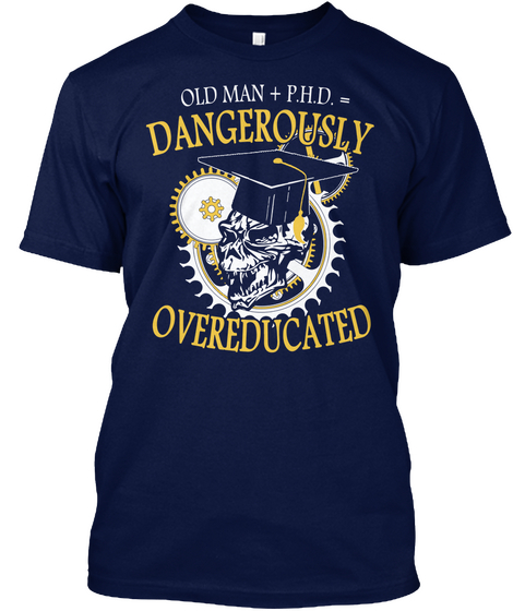 Old Man P.H.D. Shirt Navy áo T-Shirt Front