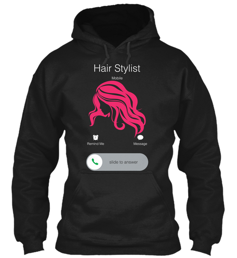 Hair Stylist Black Maglietta Front