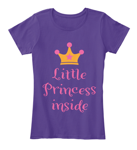 Little Princess Inside Purple T-Shirt Front