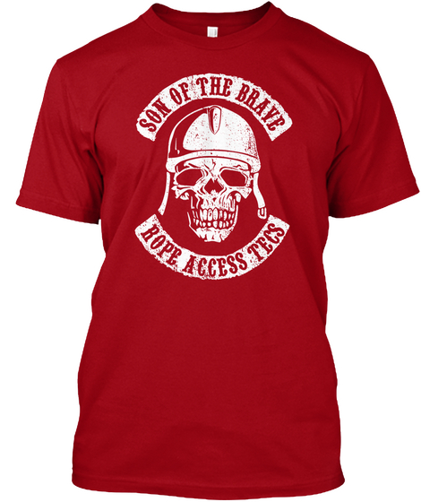 Son Of The Brave Rope Access Tecs Deep Red T-Shirt Front