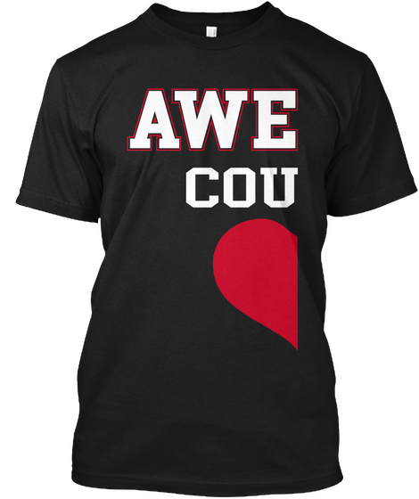 Awesome Couple Valentine T Shirt For Men Black áo T-Shirt Front