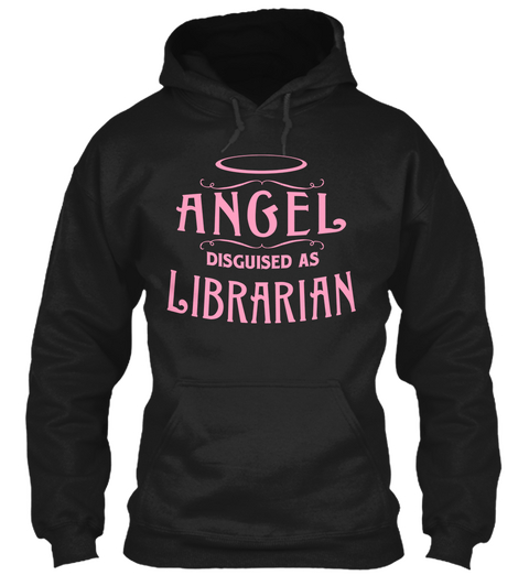 Angel Disguised As Librarian Black áo T-Shirt Front