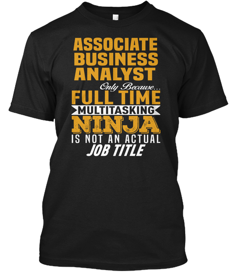 Associate Business Analyst Black Camiseta Front