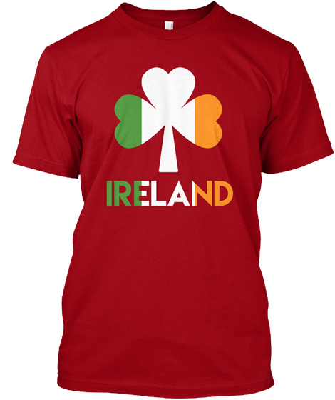 Ireland Country Deep Red Kaos Front