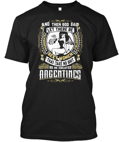 Argentines Black Camiseta Front