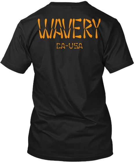 Wavery Ca Usa Black Camiseta Back