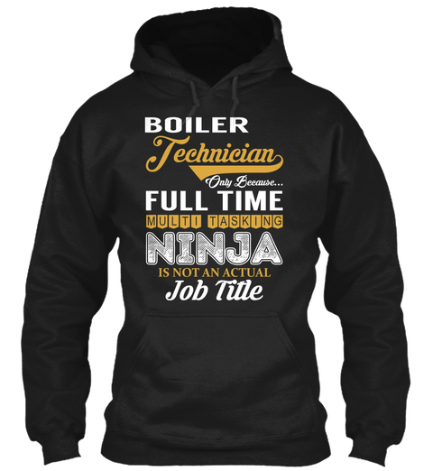 Boiler Technician   Ninja Black Kaos Front