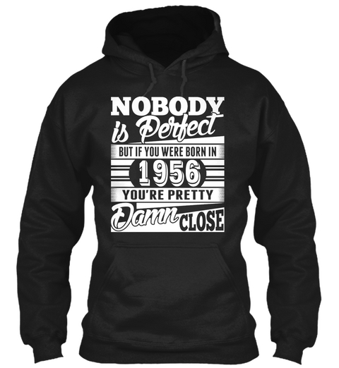 Birth Year 1956 Born In 1956 Black Camiseta Front