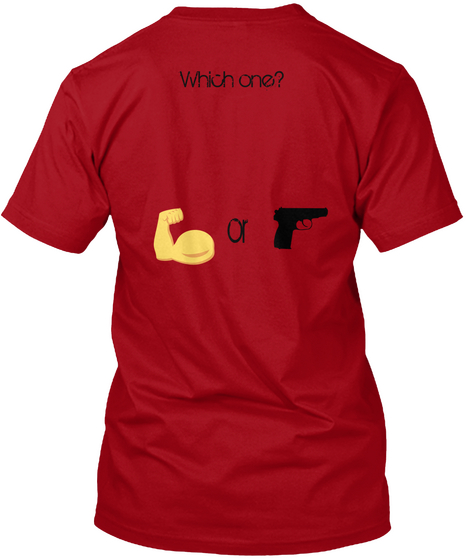 Which One? Or Deep Red Camiseta Back