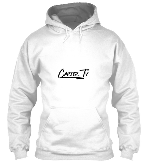 Carter Tv Black Logo Hoodie White T-Shirt Front