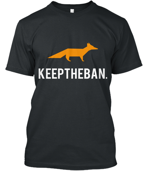 Keeptheban. Black T-Shirt Front