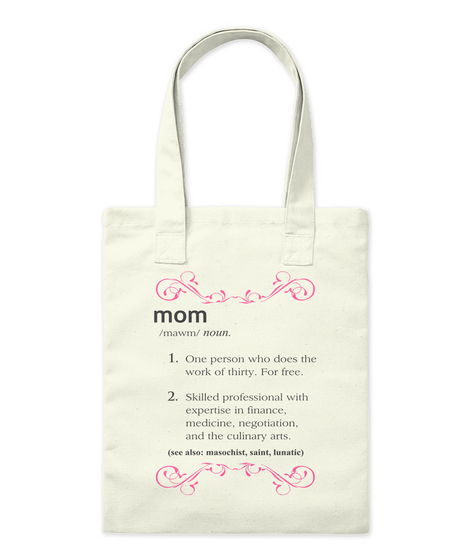 Mom   The Real Definition   Tote Natural Kaos Front