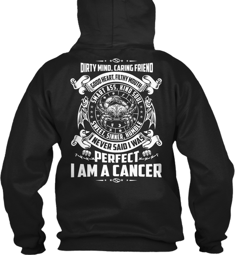 Limited Edition: Man Born Under Cancer Black Kaos Back