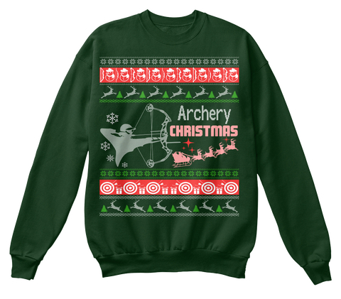 Archery Christmas Deep Forest  Camiseta Front