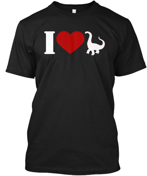 I Love Black áo T-Shirt Front