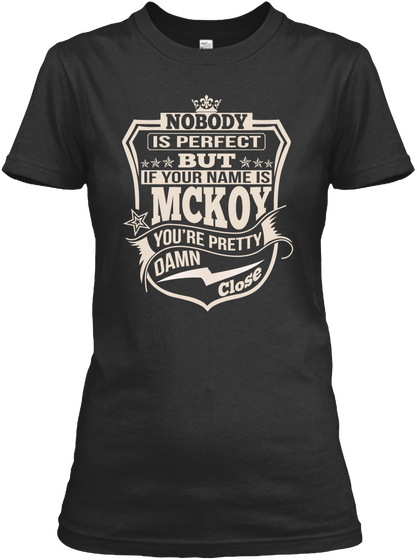 Nobody Perfect Mckoy Thing Shirts Black T-Shirt Front