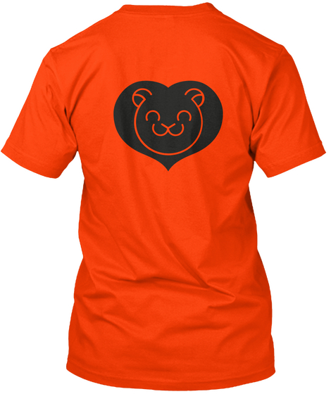 Leo Zodiac Wear. Orange T-Shirt Back