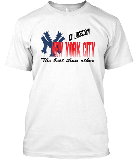 New York City White áo T-Shirt Front