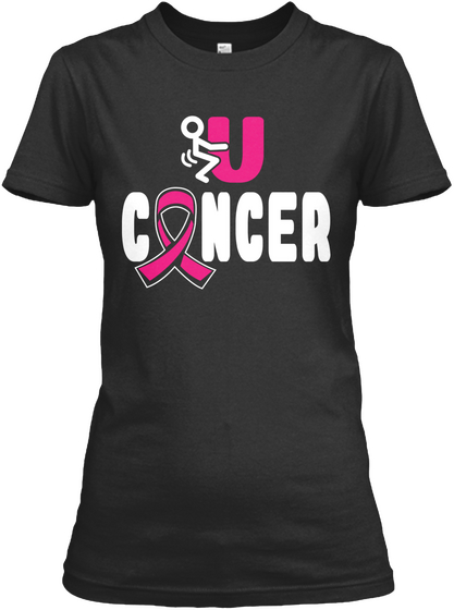 U Cancer Black Kaos Front