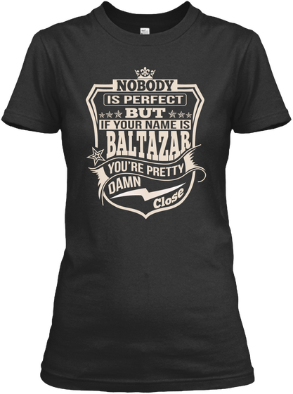 Nobody Perfect Baltazar Thing Shirts Black Kaos Front